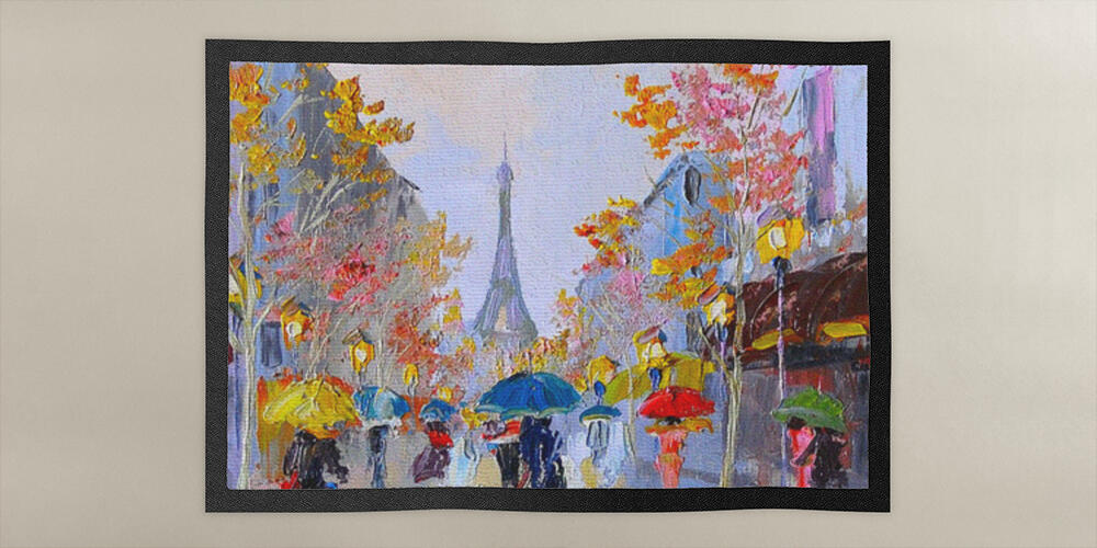 Oil painting of  eiffel tower, 