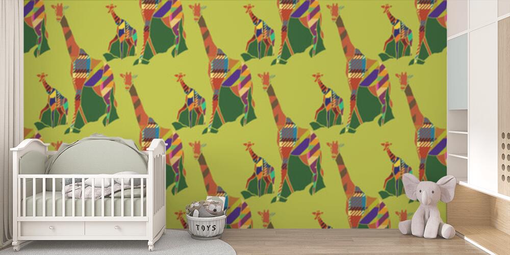Giraffa con abbigliamento a motivi, Bambini