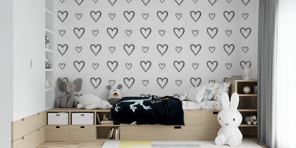 Semplice scarabocchio a forma di cuore, Bambini