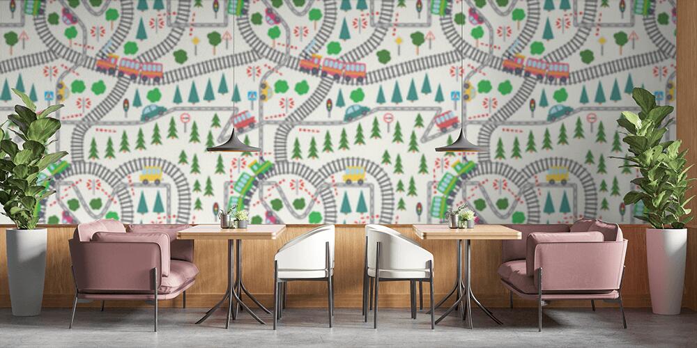 Mappa di una città per bambini , Bar e Ristoranti