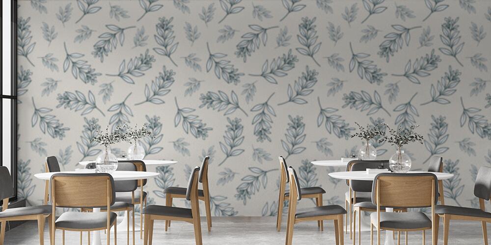 Minimal Line Art Rami e foglie, Bar e Ristoranti