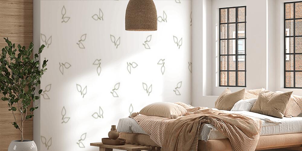 Foglie minimalistiche, Camera da Letto