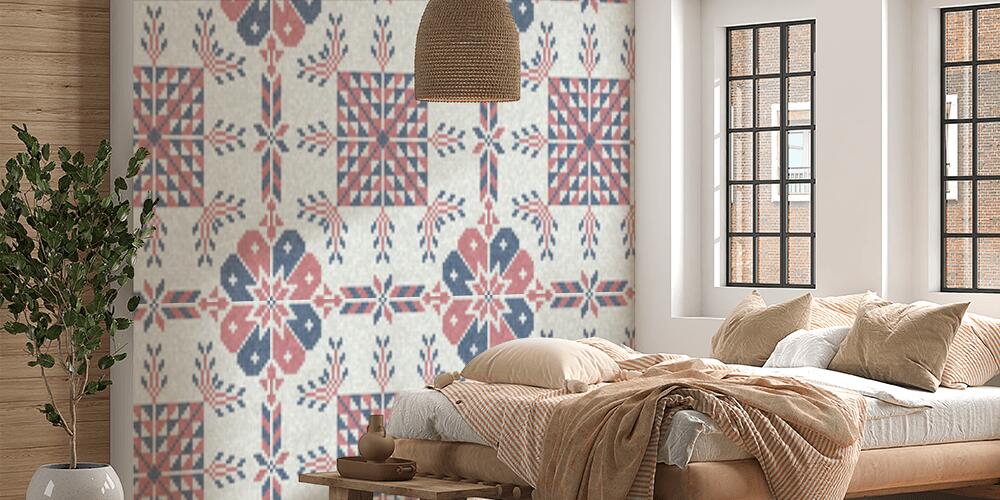 Motivi popolari tradizionali in mosaico, Camera da Letto