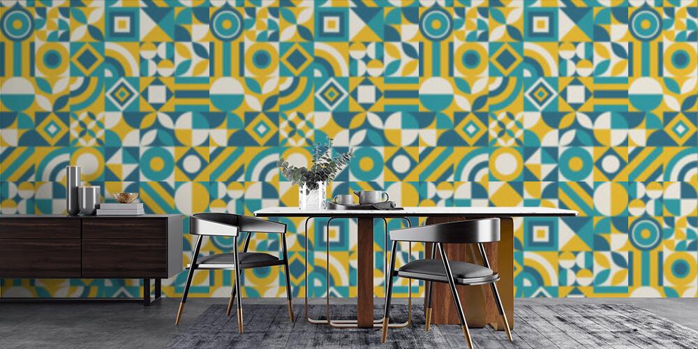 Forme geometriche in colori amichevoli, Cucina