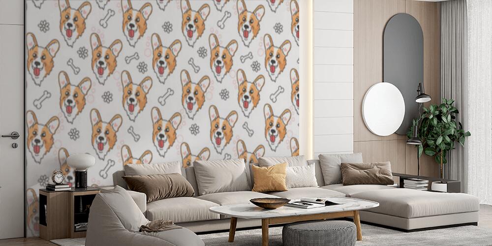 Corgi gallese divertente, Salotto