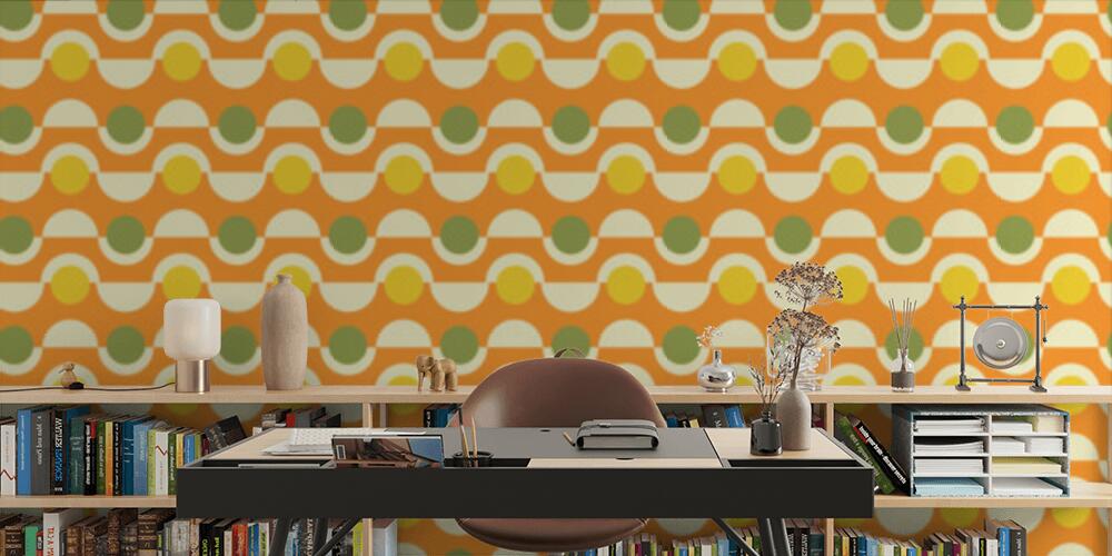 Forme geometriche estive retrò, Studio e Ufficio