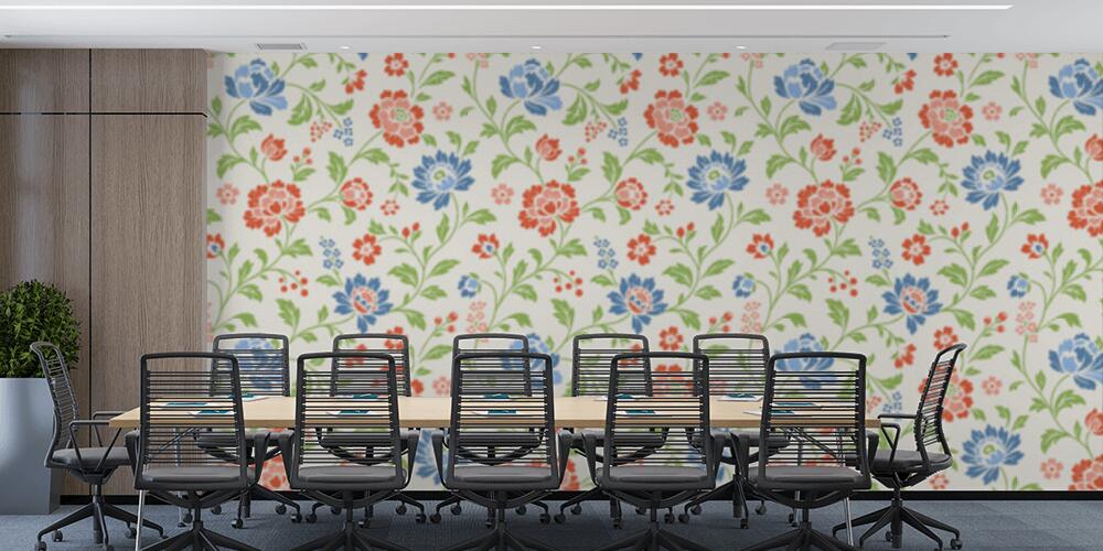 Chintz floreale elegante, Studio e Ufficio